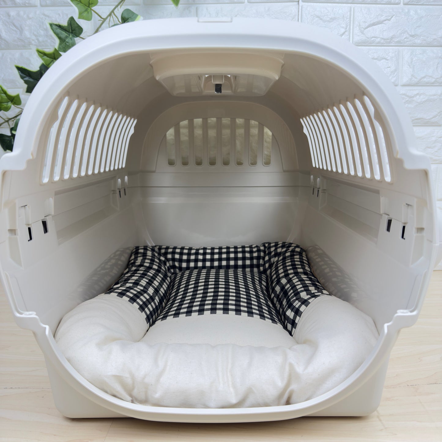 【送料無料】犬猫用 クレートマット Mサイズ|キャリー・おでかけにも便利 ハーフギンガムチェック柄 全5色
