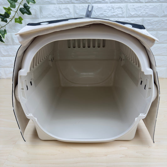 【送料無料】Mサイズ 犬猫用クレートカバー|スポッとかぶせるやさしい目隠しカバー