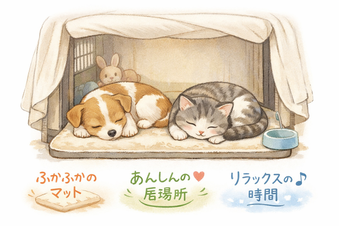 クレートマットの役割とは？犬・猫が落ち着く理由と選び方を解説