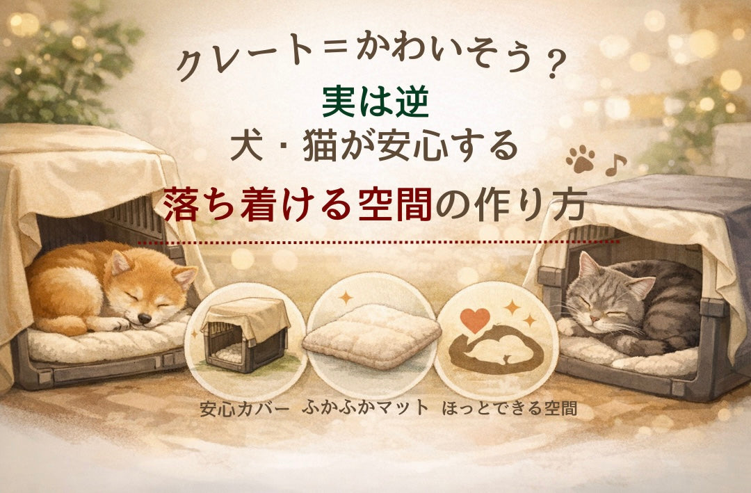クレート＝かわいそう？実は逆。犬・猫が安心する“落ち着ける空間”のつくり方