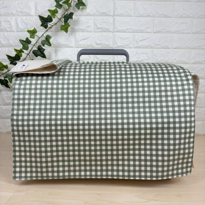 【送料無料】Mサイズ　犬猫用クレートカバー｜スポッとかぶせるやさしい目隠しカバー　ギンガムチェック柄