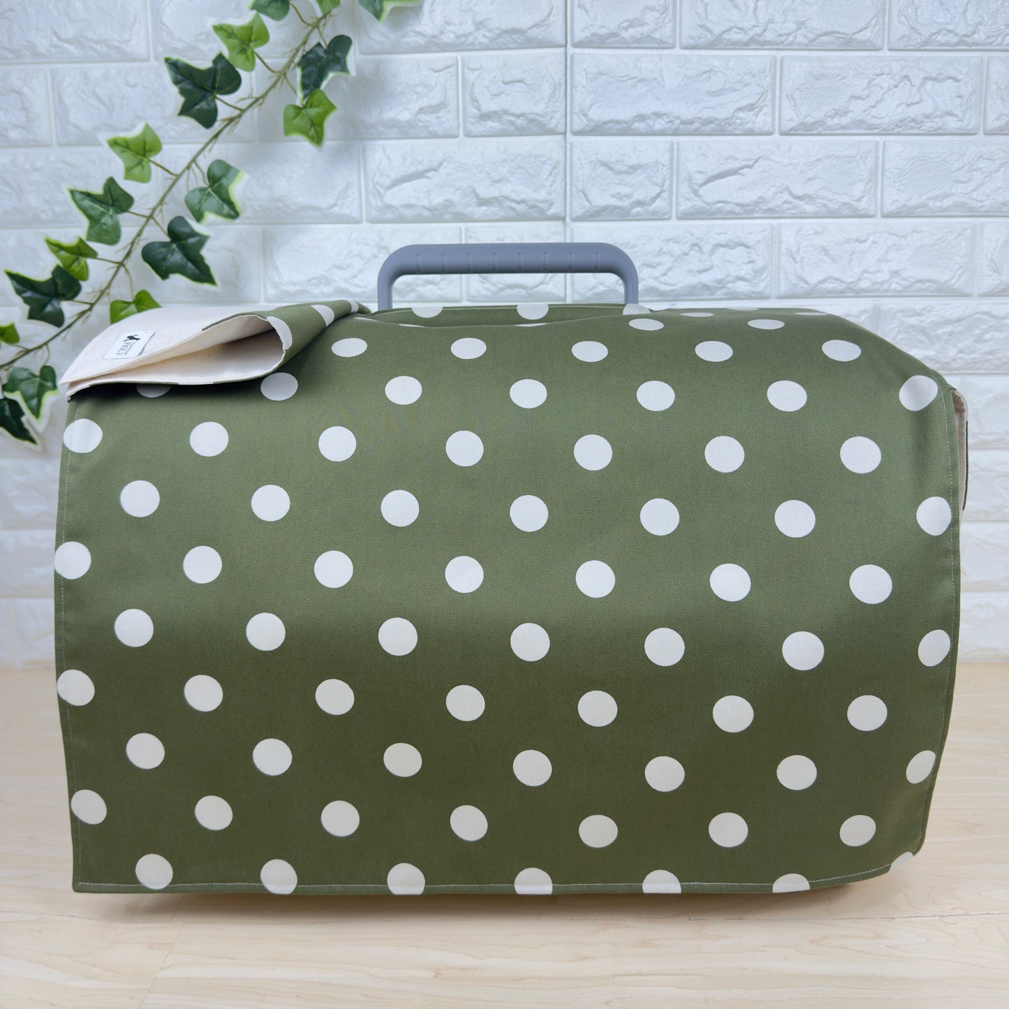 【送料無料】Mサイズ 犬猫用クレートカバー｜スポッとかぶせるやさしい目隠しカバー　ハーフドット柄