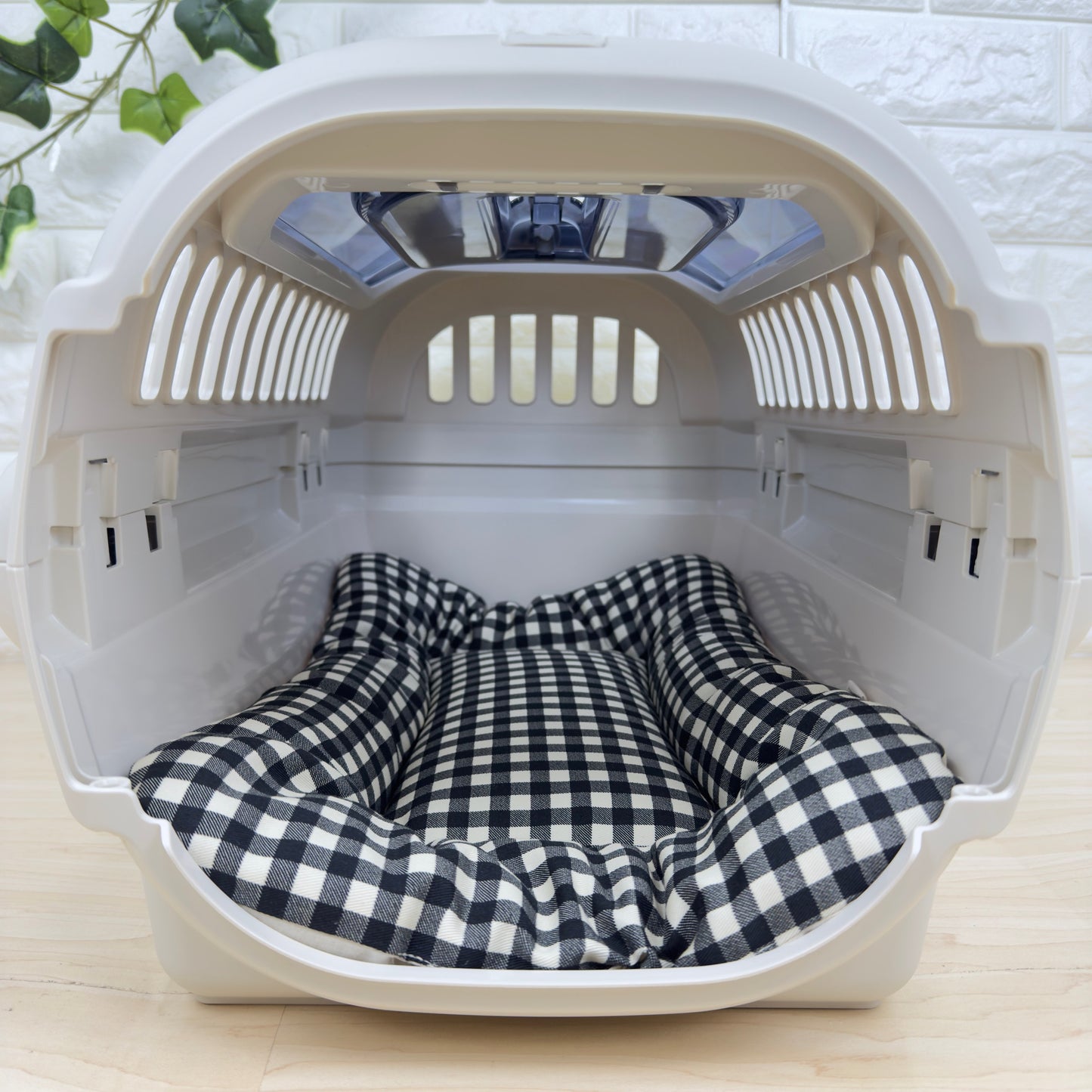 【送料無料】犬猫用 クレートマット Sサイズ｜キャリー・おでかけにも便利　ギンガムチェック柄