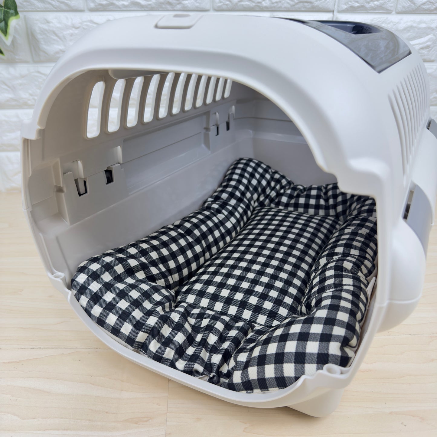 【送料無料】犬猫用 クレートマット Sサイズ｜キャリー・おでかけにも便利　ギンガムチェック柄