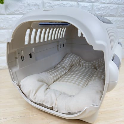 【送料無料】犬猫用 クレートマット Sサイズ｜キャリー・おでかけにも便利　ハーフギンガムチェック柄