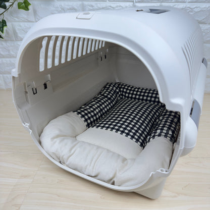 【送料無料】犬猫用 クレートマット Mサイズ｜キャリー・おでかけにも便利 　ハーフギンガムチェック柄 　全５色