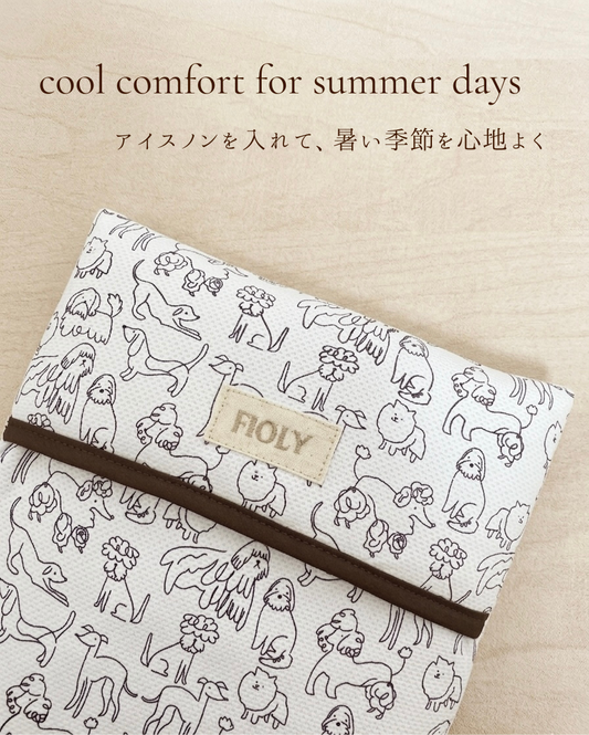 Sketch Cool Ice Pillow Cover｜接触冷感アイスノンカバー｜犬猫用クールカバー｜送料無料｜FIOLY