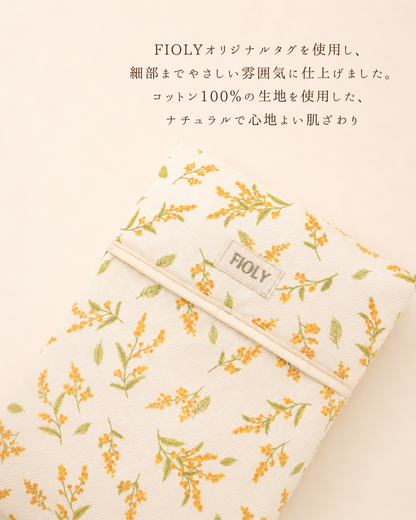 Soft Mimosa Cool Ice Pillow Cover｜接触冷感アイスノンカバー｜犬猫用クールカバー｜送料無料｜FIOLY