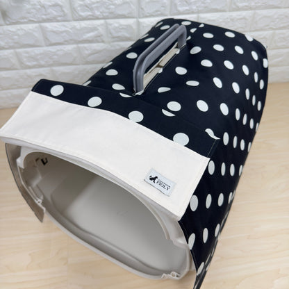 【送料無料】Mサイズ 犬猫用クレートカバー｜スポッとかぶせるやさしい目隠しカバー　ハーフドット柄