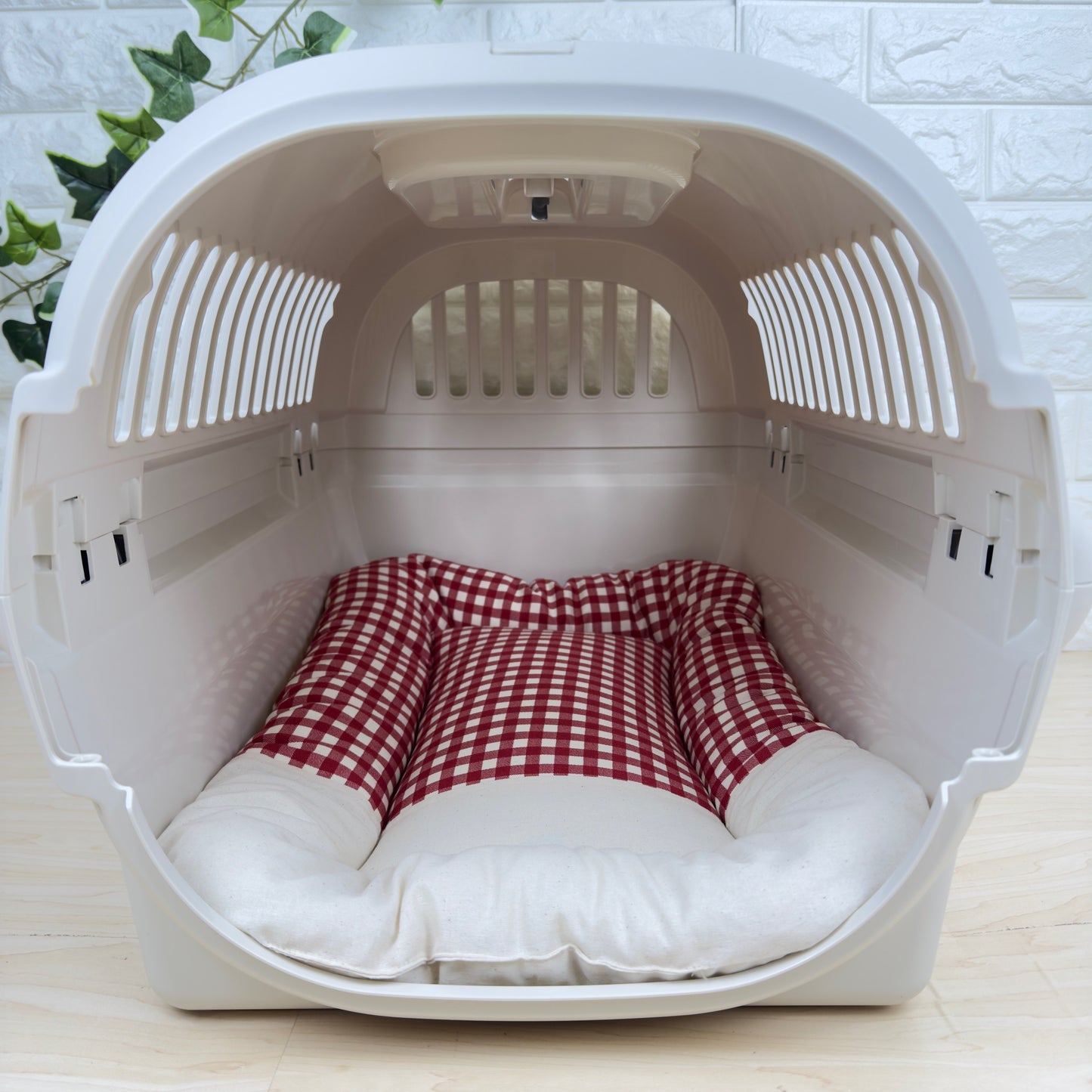 【送料無料】犬猫用 クレートマット Mサイズ｜キャリー・おでかけにも便利 　ハーフギンガムチェック柄 　全５色