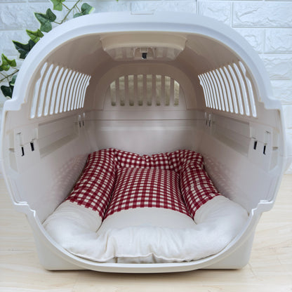 【送料無料】犬猫用 クレートマット Mサイズ｜キャリー・おでかけにも便利 　ハーフギンガムチェック柄 　全５色