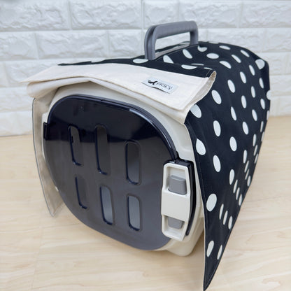 【送料無料】Sサイズ 犬猫用クレートカバー｜スポッとかぶせるやさしい目隠しカバー　ハーフドット柄