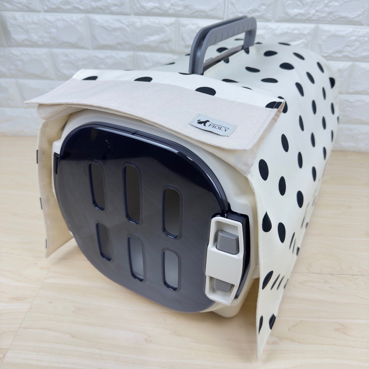 【送料無料】Sサイズ 犬猫用クレートカバー｜スポッとかぶせるやさしい目隠しカバー　ハーフドット柄