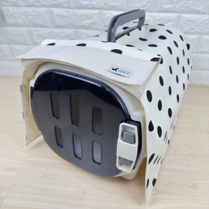 【送料無料】Sサイズ 犬猫用クレートカバー｜スポッとかぶせるやさしい目隠しカバー　ハーフドット柄