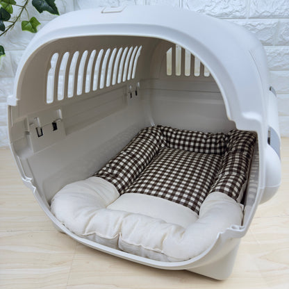 【送料無料】犬猫用 クレートマット Mサイズ｜キャリー・おでかけにも便利 　ハーフギンガムチェック柄 　全５色