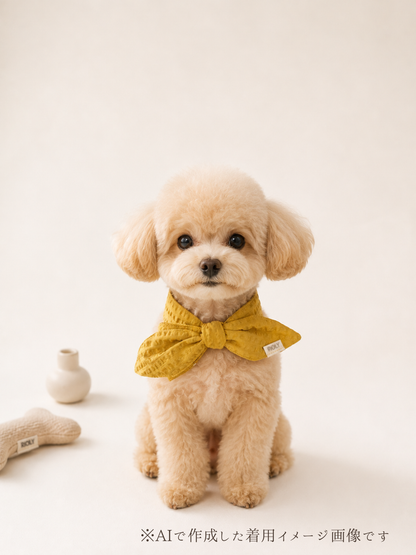 Breeze Bandana － ひんやりクールバンダナ － honey mustard ｜ 送料無料 ｜ 3サイズ展開（XS/S/M)）