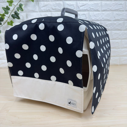 【送料無料】Sサイズ 犬猫用クレートカバー｜スポッとかぶせるやさしい目隠しカバー　ハーフドット柄