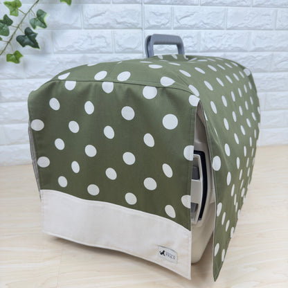 【送料無料】Sサイズ 犬猫用クレートカバー｜スポッとかぶせるやさしい目隠しカバー　ハーフドット柄