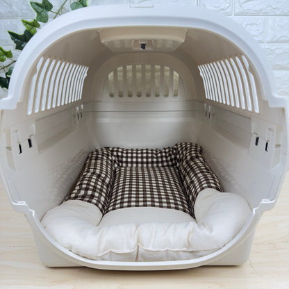 【送料無料】犬猫用 クレートマット Mサイズ｜キャリー・おでかけにも便利 　ハーフギンガムチェック柄 　全５色