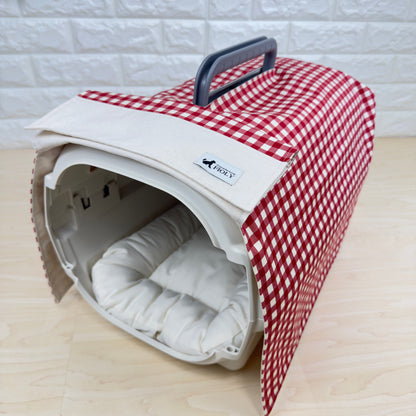 【送料無料】Sサイズ 犬猫用クレートカバー｜スポッとかぶせるやさしい目隠しカバー　ギンガムチェック柄