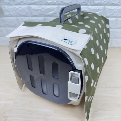 【送料無料】Sサイズ 犬猫用クレートカバー｜スポッとかぶせるやさしい目隠しカバー　ハーフドット柄
