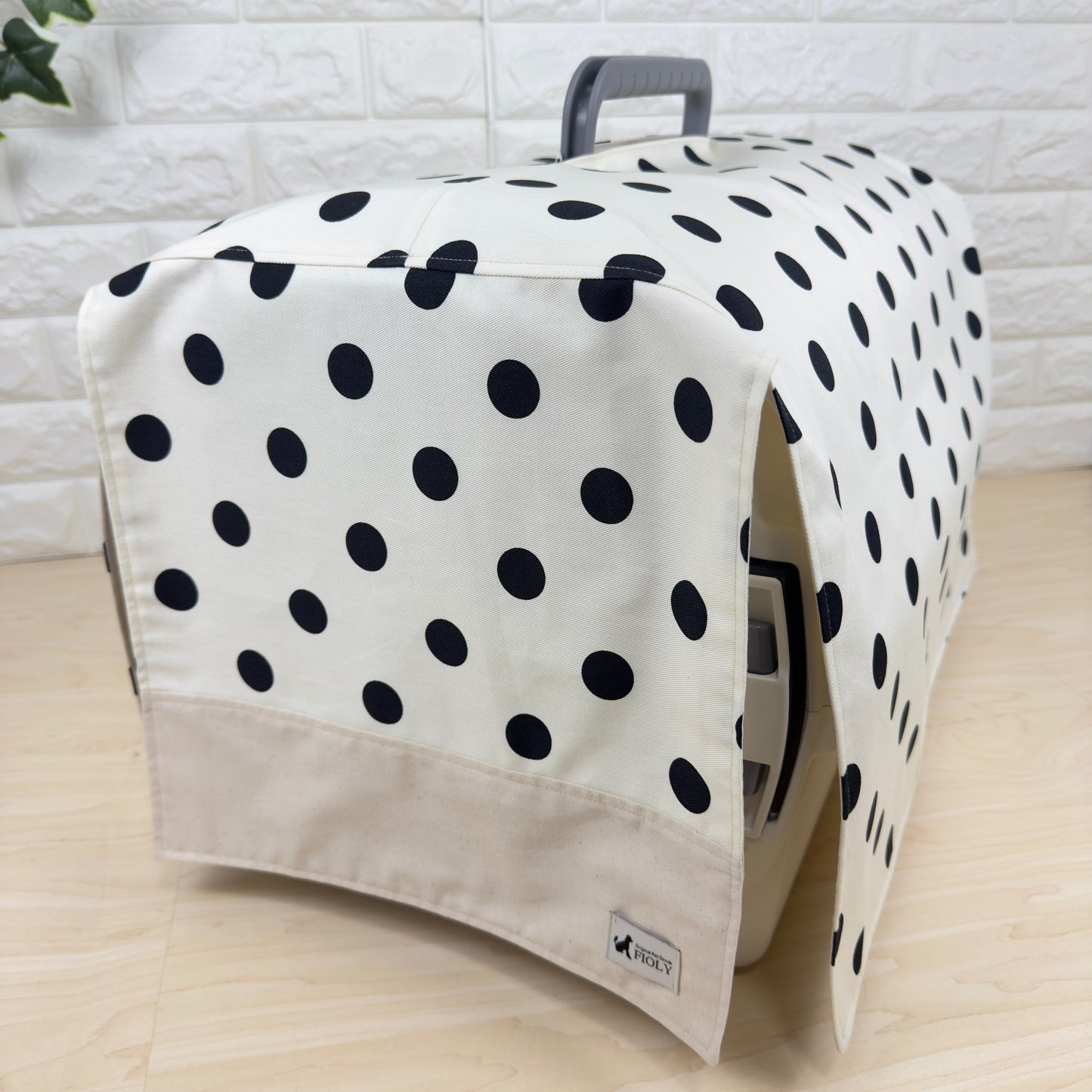 【送料無料】Sサイズ 犬猫用クレートカバー｜スポッとかぶせるやさしい目隠しカバー　ハーフドット柄