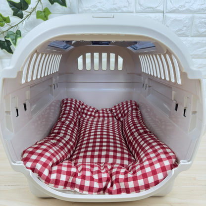 【送料無料】犬猫用 クレートマット Sサイズ｜キャリー・おでかけにも便利　ギンガムチェック柄