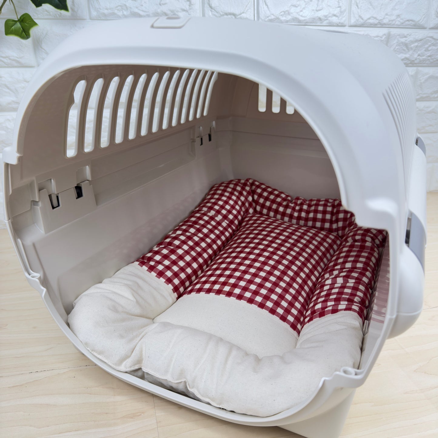 【送料無料】犬猫用 クレートマット Mサイズ｜キャリー・おでかけにも便利 　ハーフギンガムチェック柄 　全５色