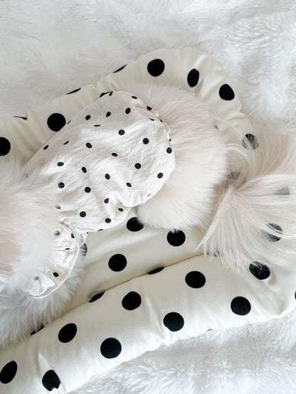 FIOLY クレートマット 犬 猫 用｜送料無料｜洗える 綿100％｜全３色 4サイズ展開｜通院・移動・ハウス用　　ドット柄