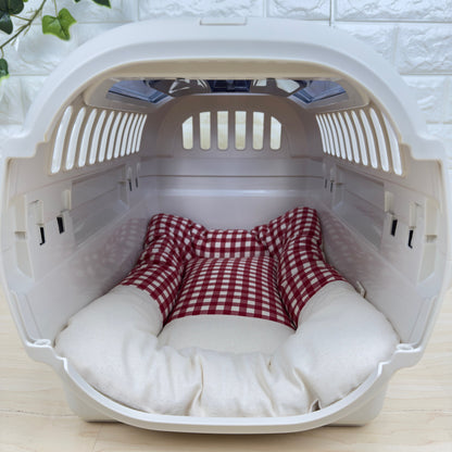 【送料無料】犬猫用 クレートマット Sサイズ｜キャリー・おでかけにも便利　ハーフギンガムチェック柄