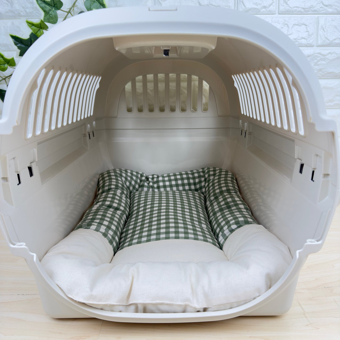 【送料無料】犬猫用 クレートマット Mサイズ｜キャリー・おでかけにも便利 　ハーフギンガムチェック柄 　全５色