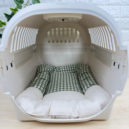 【送料無料】犬猫用 クレートマット Mサイズ｜キャリー・おでかけにも便利 　ハーフギンガムチェック柄 　全５色