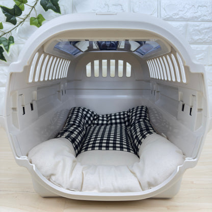 【送料無料】犬猫用 クレートマット Mサイズ｜キャリー・おでかけにも便利 　ハーフギンガムチェック柄 　全５色