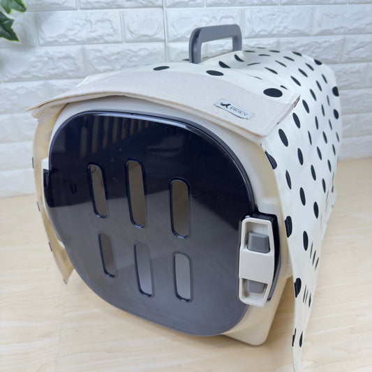 【送料無料】Sサイズ 犬猫用クレートカバー｜スポッとかぶせるやさしい目隠しカバー　ハーフドット柄