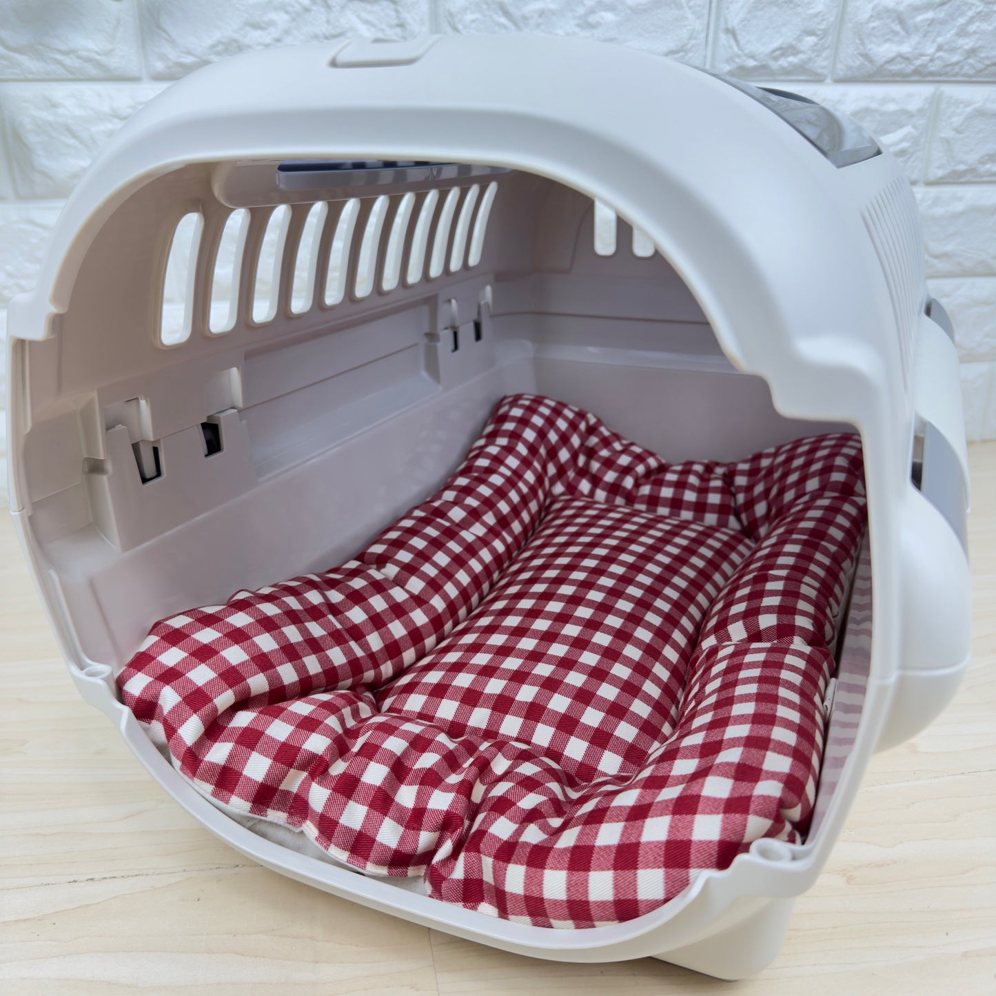 【送料無料】犬猫用 クレートマット Sサイズ｜キャリー・おでかけにも便利　ギンガムチェック柄