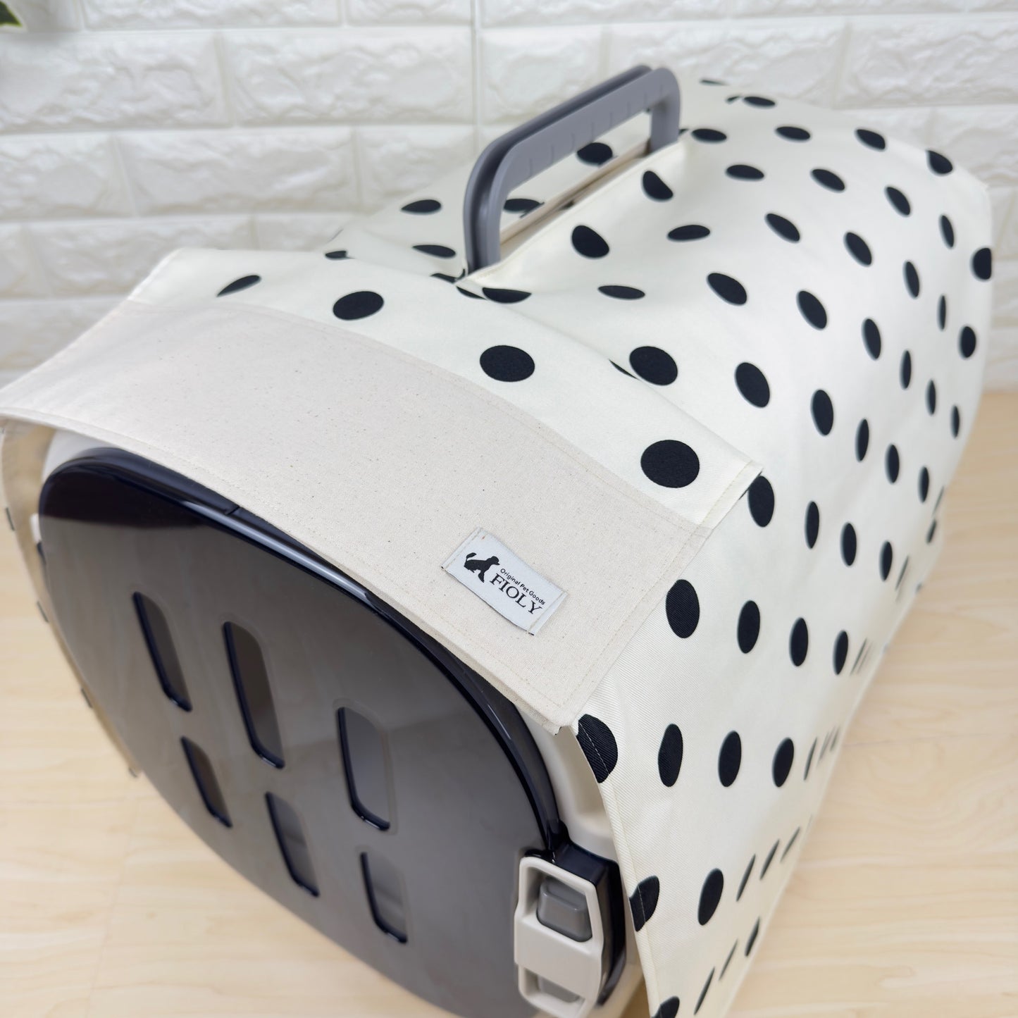 【送料無料】Sサイズ 犬猫用クレートカバー｜スポッとかぶせるやさしい目隠しカバー　ハーフドット柄