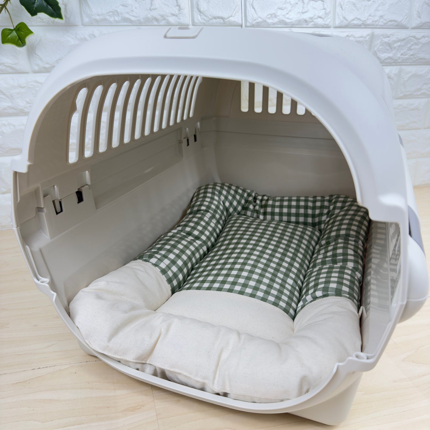 【送料無料】犬猫用 クレートマット Mサイズ｜キャリー・おでかけにも便利 　ハーフギンガムチェック柄 　全５色