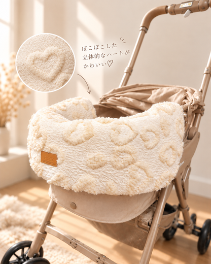Puffy Heart Chin Rest Cushion｜ハートボアのペットカート顎のせクッション｜送料無料