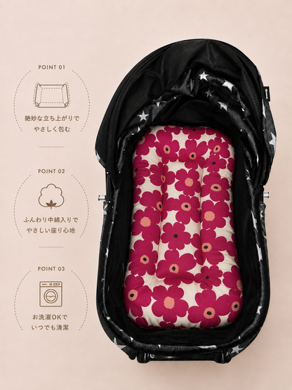 Berry Bloom Cart Cushion｜ペットカートクッション｜天然素材｜4サイズ展開｜送料無料