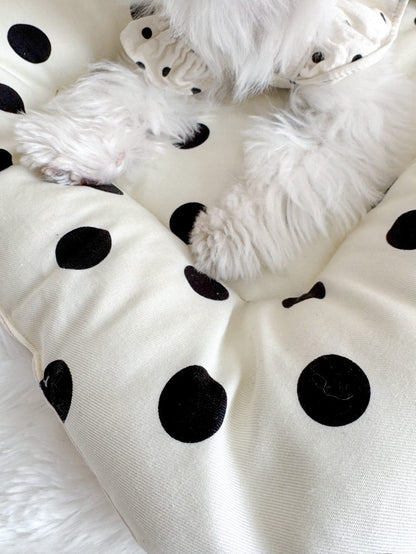 FIOLY クレートマット 犬 猫 用｜送料無料｜洗える 綿100％｜全３色 4サイズ展開｜通院・移動・ハウス用　　ドット柄