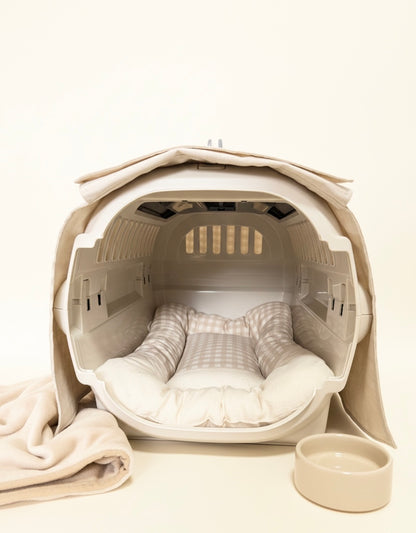 FIOLY クレートマット 犬 猫 用｜送料無料｜洗える 綿100％｜全５色 4サイズ展開｜通院・移動・ハウス用　ギンガムチェック柄