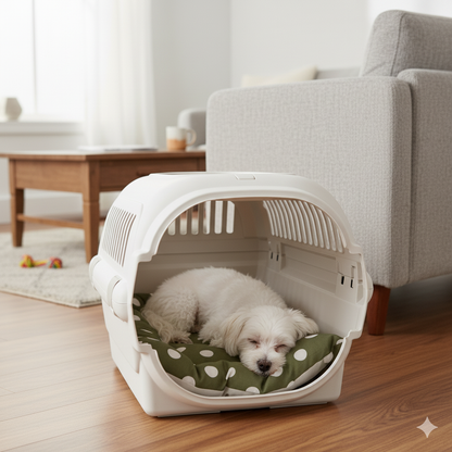 【送料無料】犬猫用 クレートマット Sサイズ｜キャリー・おでかけにも便利　ドット柄 　水玉柄