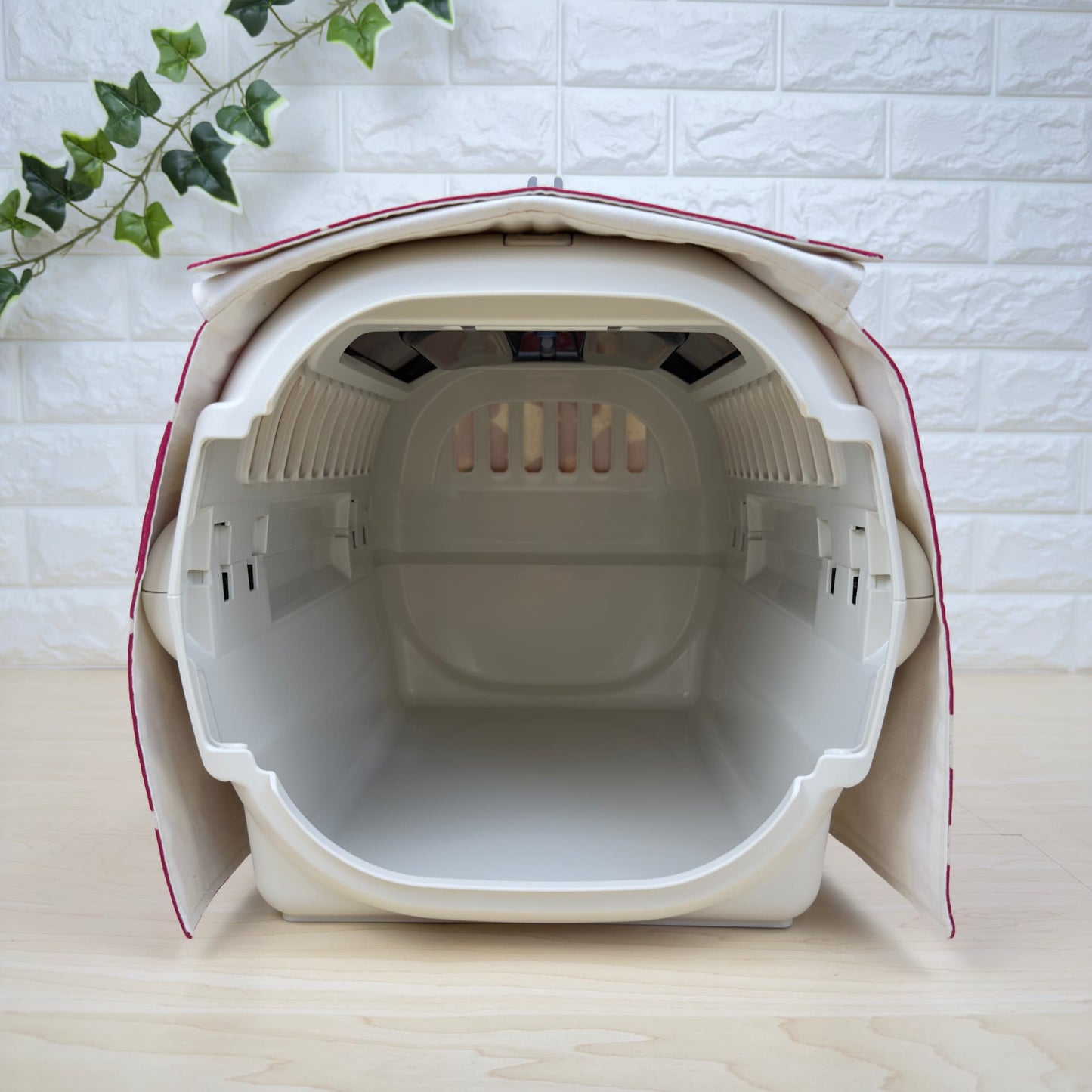 【送料無料】Sサイズ 犬猫用クレートカバー 固定ゴム付き｜スポッとかぶせるやさしい目隠しカバー