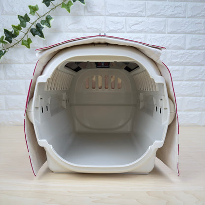 【送料無料】Sサイズ 犬猫用クレートカバー 固定ゴム付き｜スポッとかぶせるやさしい目隠しカバー