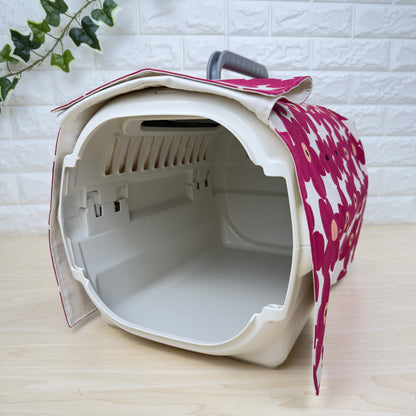 【送料無料】Sサイズ 犬猫用クレートカバー 固定ゴム付き｜スポッとかぶせるやさしい目隠しカバー