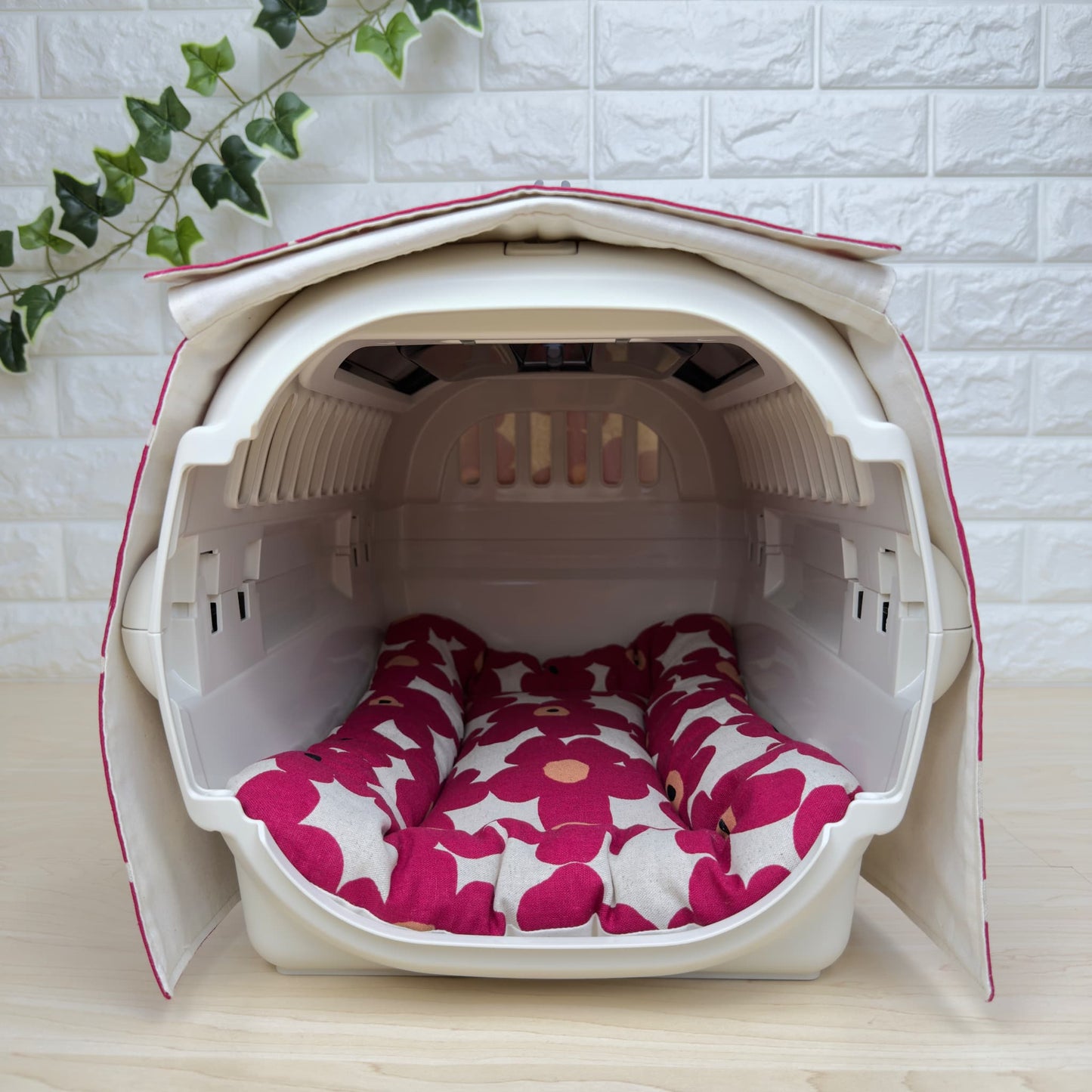 【送料無料】Sサイズ 犬猫用クレートカバー 固定ゴム付き｜スポッとかぶせるやさしい目隠しカバー