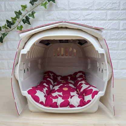 【送料無料】Sサイズ 犬猫用クレートカバー 固定ゴム付き｜スポッとかぶせるやさしい目隠しカバー