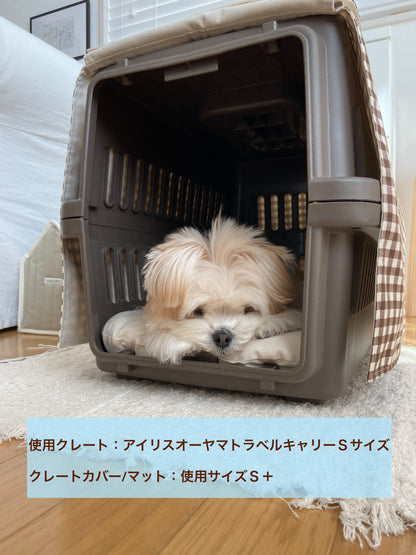 【送料無料】犬・猫用 クレートカバー｜かぶせるだけで落ち着く安心空間｜綿100％・全５色　4サイズ展開｜FIOLY　ギンガムチェック柄